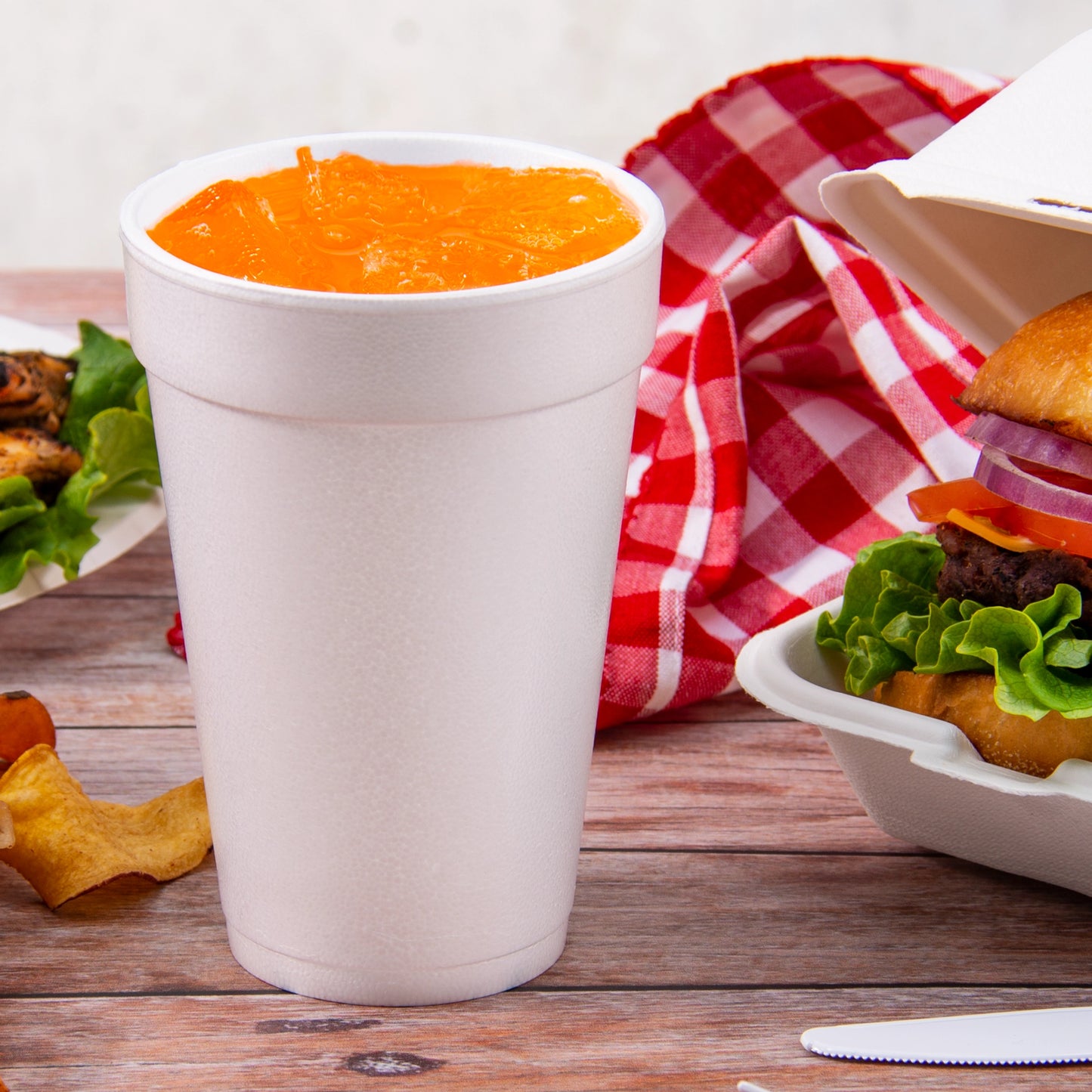 16OZ WHITE FOAM CUP-DART-W16J5
