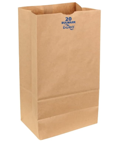 20LB BROWN PAPER BAG-DURO