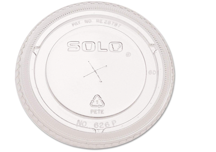 16OZ CLEAR PLASTIC CUP LID STRAW SLOTTED-F/LID PL16D PET