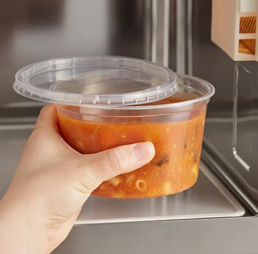16OZ CLEAR PLASTIC DELI CONTAINER W/LID COMBO-ROUND