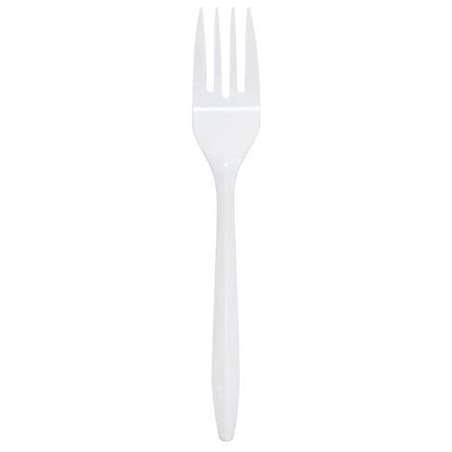 MEDIUM WEIGHT UNWRAPPED PLASTIC FORK-BULK