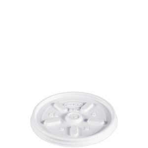 8OZ WHITE PLASTIC LID-VENTILATED-DART 8JL