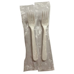HEAVY WEIGHT WRAPPED P-PLASTIC FORK-WHITE-PROBRAND PROB133416 (1000CT)