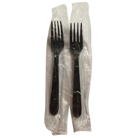 HEAVY WEIGHT WRAPPED P-PLASTIC FORK-BLACK-PROBRAND PROB133437 (1000CT)