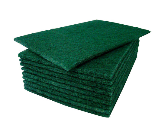 6''X 9'' NYLON GREEN CLEANING PADS-MEDIUM DUTY-12PCS PER PACK