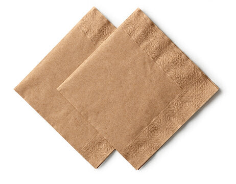 9 X 1 X 9.5'' BROWN KRAFT PAPER NAPKINS-C-FOLD