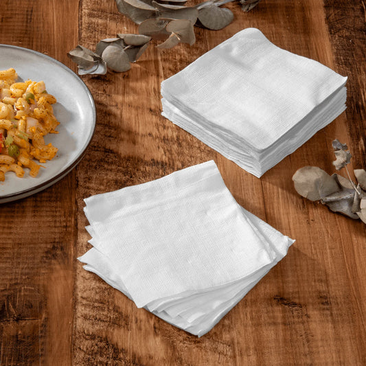 WHITE COCKTAIL NAPKINS-4000CT