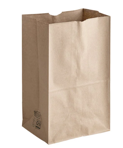 20LB BROWN PAPER BAG-(SHORTY) KRAFT DURO