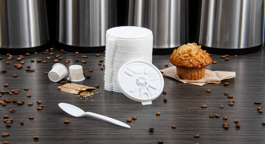 12OZ WHITE PLASTIC FOAM CUP LID-LIFT N LOCK-DART 12FTL