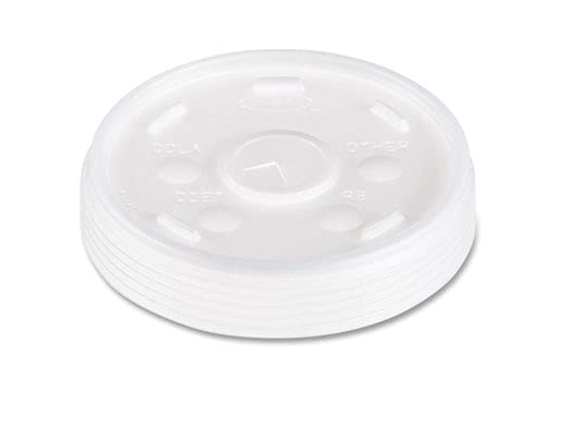 16OZ PLASTIC LID-STRAW SLOTTED-TRANS-DART 16SL