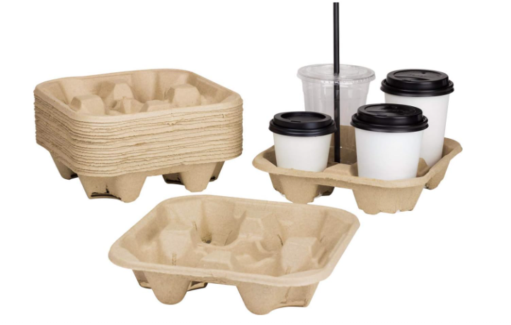 8-32OZ CUP HOLDERS-MOLDED FIBER-4CUP HOLDER-DART