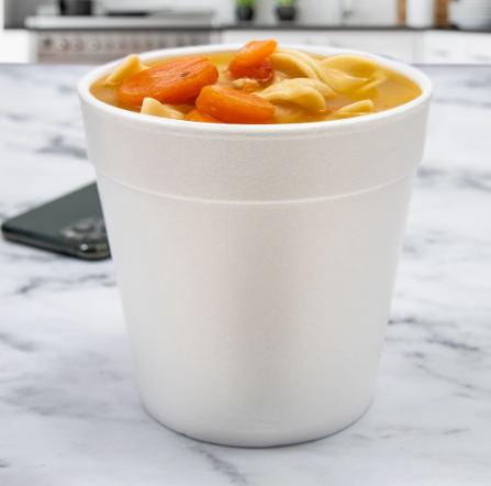 16OZ WHITE FOAM CONTAINER-16MJ20 DART