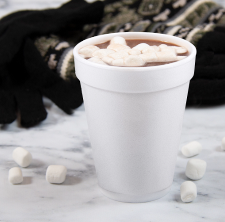 14OZ WHITE FOAM CUP-DART 14J16
