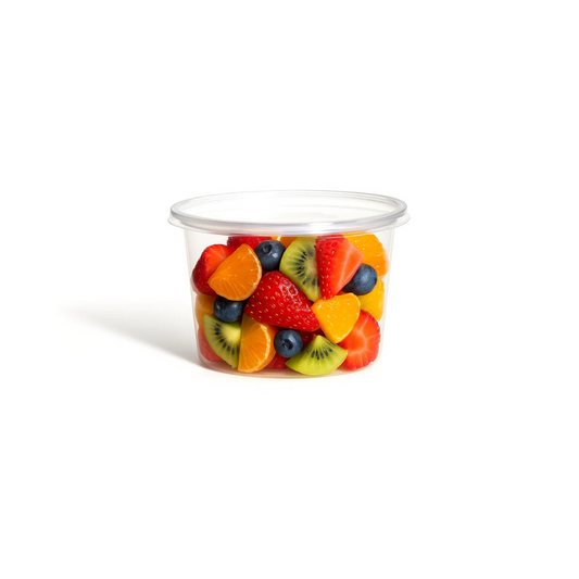 16OZ PLASTIC DELI CONTAINER W/LID COMBO-HEAVY WEIGHT CLEAR