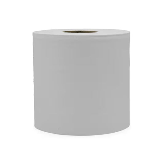 7.6''x 9" 450FT-2 PLY CENTRE PULL PAPER TOWEL ROLL-WHITE-VICTORIA BAY VBCP2609-6 ROLLS (600 SHEETS)