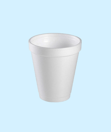 8OZ WHITE FOAM CONTAINER-8FC20-PLASTIFAR