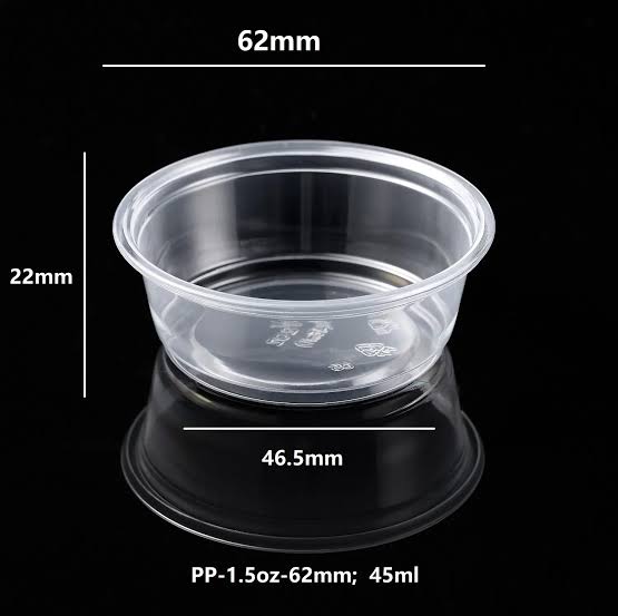 1.5OZ (45ML) P-PLASTIC SAUCE/SOUFFLE CUP-CLEAR-PROBRANDS PROB235208 (2500CT)