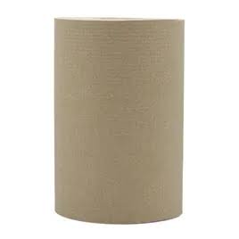 7.9'' X 350FT-1PLY-RECYCLED KRAFT PAPER TOWELS ROLL-BROWN-HARDWOUND-VICTORIA BAY VBRT350K (12 ROLLS)