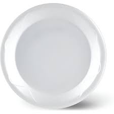 10 1/4'' 1-COMPARTMENT FOAM LUNCH PLATES-ROUND-WHITE-DARNEL DU5010101 (500CT)