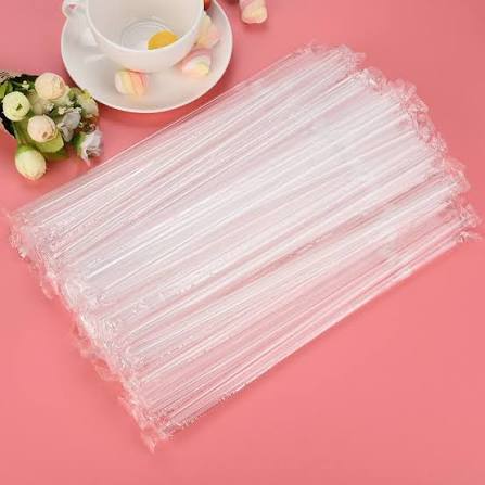 7 3/4" (197MM) WRAPPED CLEAR DRINKING STRAWS-VICTORIA BAY (24PK X 500PCS)-12000CT