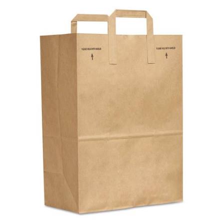 70LB (12"x 7"x 17") KRAFT PAPER BAG-w/ HANDLE-BROWN-NOVOLEX 88885 (300CT)