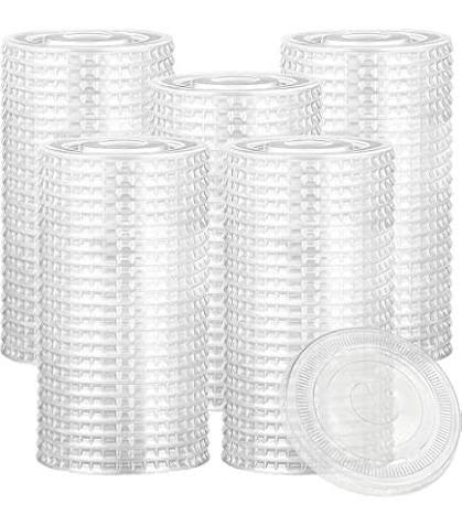 9 & 12OZ PLASTIC PET FLAT STRAW SLOTTED LIDS-CLEAR-PROBRANDS PROB255315 (10PK X 100PCS)-1000CT