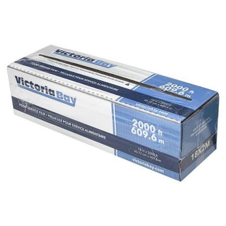 18"X 2000FT-35 GAUGE-PLASTIC FILM WRAP-REGULAR-VICTORIA BAY 18X2M (1 ROLL)
