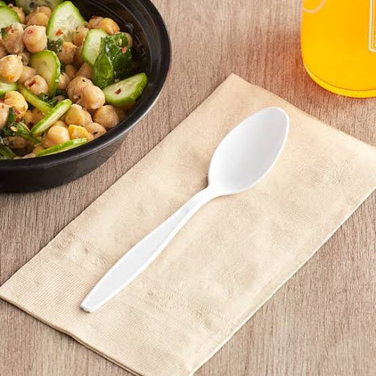 HEAVY WEIGHT UNWRAPPED P-PLASTIC SOUP SPOON-WHITE-PROBRANDS PROB133415 (1PK x 1000PCS) 1000CT