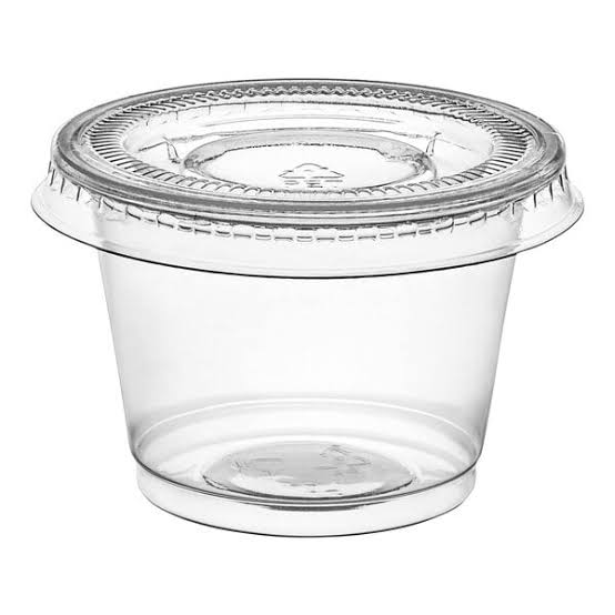 1OZ PLASTIC SAUCE/SOUFFLE LID-CLEAR-WOODYS (25PK X 100PCS)-2500CT