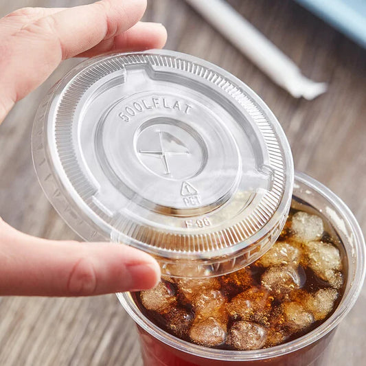 20OZ CLEAR PET PLASTIC CUP LID STRAW-SLOTTED