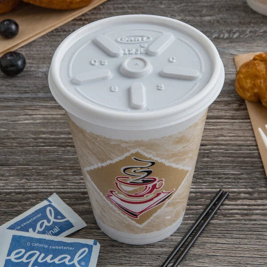 12OZ WHITE PLASTIC LID VENTILATED (SLOTTED)-DART-12SL