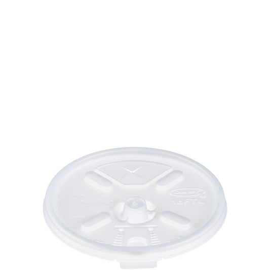16OZ WHITE PLASTIC FOAM CUP LID-PLASTIFAR-16F