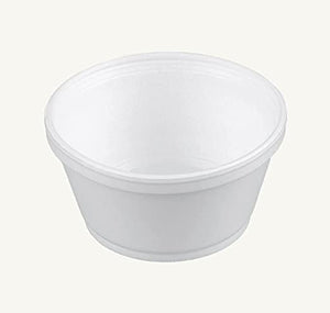 8oz FOAM CONTAINERS & LID - WHITE- TERMO- 6X20 -  120 CT #295