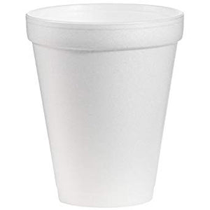 10oz FOAM CUPS  WHITE - DART 10J10- (40 X 25pcs) 1000CT (#063)