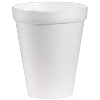 10oz FOAM CUPS  WHITE - DART 10J10- (40 X 25pcs) 1000CT (#063)