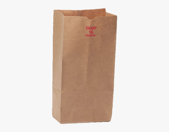 25LB PAPER BAGS BROWN /KRAFT ( SHORTY) 1*500PC  500CT- #054