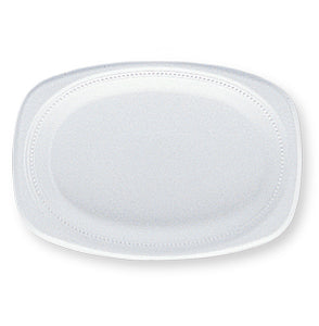 11" FOAM PLATES- WHITE HINGED -DARN -OVAL/PLATTER - 1X500PCS - 500CT (#105)