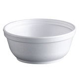 8OZ - FOAM BOWL CONTAINER WHITE 8B20  -DART 40PKS X 25CT 1000CT #097