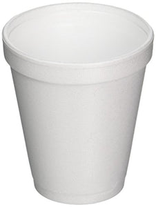 8oz FOAM CUPS WHITE - DART 8J8 - (40X 25pcs) -1000CT (#060)