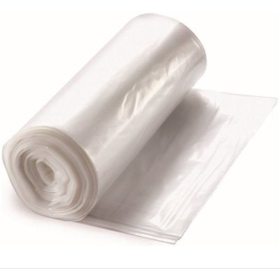 45-50 GALS (40X48) PLASTIC GARBAGE/ TRASH  BAGS -CLEAR - COMMERCIAL 16MIC / 0.63MIL WOODY'S -10 X22PCS - (220 CT)#166