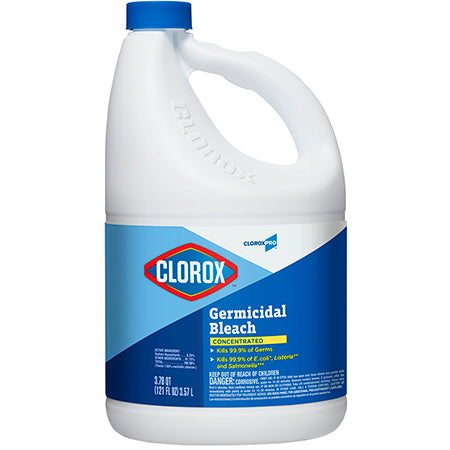 GALLON  BLEACH  CONCENTRATED CLOROX- GERMICIAL -  3PKS- 3 X121oz (#148)