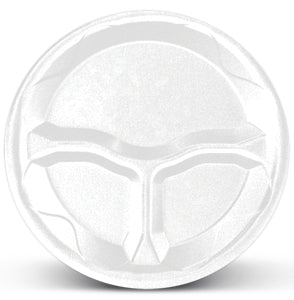 10''  1 COMP FOAM LUNCH PLATES- ROUND WHITE- DARN-20X25PCS- 500CT   (#528)