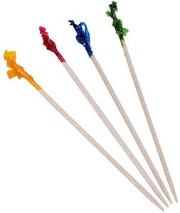 (Packs of ) 4 1/2'' TOOTH PICK FRILL - ASSORTED - (10X100PCS) - 1000CT #359