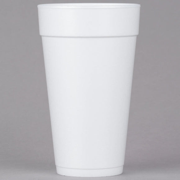 20oz FOAM CUPS  WHITE - DART - 20J16 - (20 X 25pcs) 500CT  #069