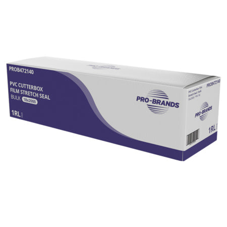 18" X 2000" PLASTIC FILM WRAP PVC WITH CUTTER BOX PRO-BRAND 1 ROLL