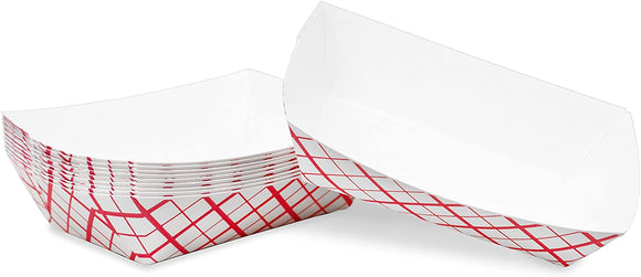 ( PACKS) 1/4LB PAPER FOOD TRAYS -  RED & WHITE #25 - 250 PCS PER PACK (4X250PCS PER CASE )- 1000PCS #568
