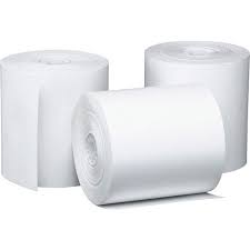 3 1/8'' X 220FT THERMAL CASH REGISTER ROLLS - ADD -1 PLY PK50 (366)