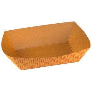 2LB PAPER FOOD TRAY NATURAL KRAFT BRAND -4X250PCS - 1000PCS  #266