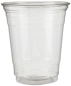 PACKS OF 14oz PLASTIC CUP / TUMBLER - CLEAR - WOODYS- 20 X 50PCS -1000CT #047