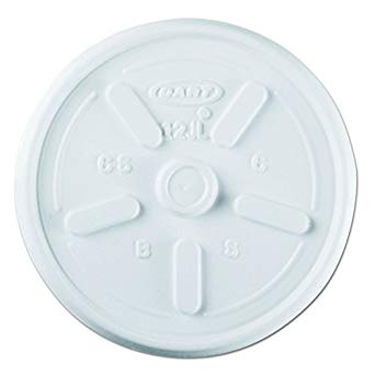 12oz PLASTIC  LIDS VENTILATED WHITE  DART 12JL (10 X 100pcs) 1000CT- #080